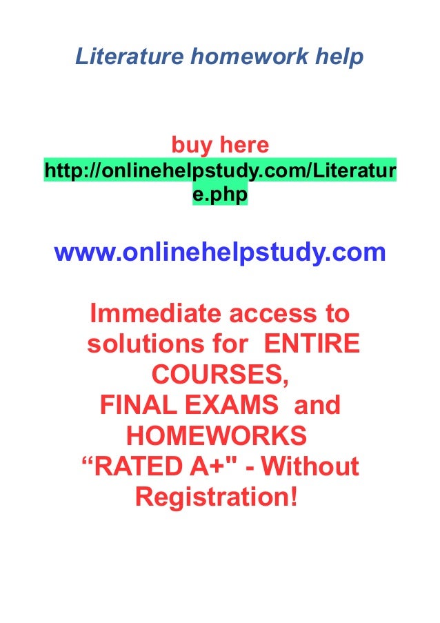 Literature coursework help